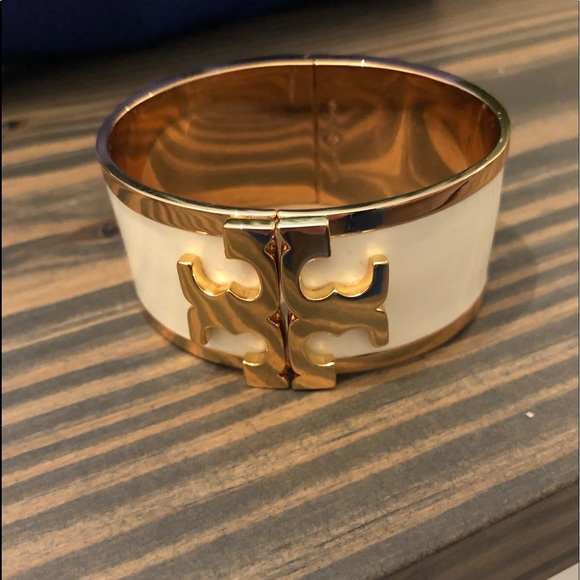 Tory Burch Jewelry - Tory Burch - Kira Enamel Raised Logo Wide Bracelet